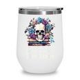 Psychological Thriller Reader Fan Skull Flowers Books Wine Tumbler Psychological Thriller Reader Fan Skull Flowers Books Wine Tumbler