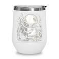 Rabbit Reading Book Full Moon Lake Scenery Wine Tumbler Rabbit Reading Book Full Moon Lake Scenery Wine Tumbler