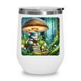 Rabbit Reading Book Under Large Mushroom Easter Bandana Wine Tumbler Rabbit Reading Book Under Large Mushroom Easter Bandana Wine Tumbler