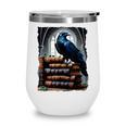 Raven On A Stack Of Books Wisdom Of Odin Wine Tumbler Raven On A Stack Of Books Wisdom Of Odin Wine Tumbler