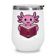 I Read Banned Books Axolotl Reading Wine Tumbler