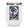 The Reader Tarot Card Reading Skeleton Skull Book Lover Wine Tumbler