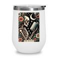 The Reader Tarot Card Skeleton Reading Book Bookworm Bookish Wine Tumbler The Reader Tarot Card Skeleton Reading Book Bookworm Bookish Wine Tumbler