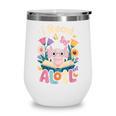 Reading Axolotl Book Lover Wildflowers Wine Tumbler