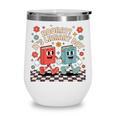 Reading Book Lover School Librarian Hooray It's Library Day Wine Tumbler