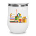 Reading Books Librarian Reader Nerd I'm Ok Teacher Wine Tumbler