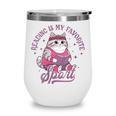 Reading Is My Favorite Sport Bookworm Cat Lover Book-Club Wine Tumbler