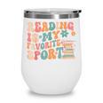 Reading Is My Favorite Sport Retro Groovy Book Lovers Wine Tumbler Reading Is My Favorite Sport Retro Groovy Book Lovers Wine Tumbler