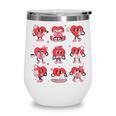 Reading Heart Book Valentines Day Teacher Women Girl Wine Tumbler