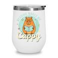 Reading Makes Me Cappy Bookworm Capybara Book Reading Wine Tumbler