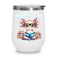Readsolotl Pink Kawaii Axolotl Read Book Lover Reading Wine Tumbler Readsolotl Pink Kawaii Axolotl Read Book Lover Reading Wine Tumbler