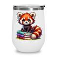 Red Panda Books Lover Reading Bookworm Wine Tumbler