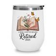 Retired 2025 A New Chapter Begins Retirement Teacher Book Wine Tumbler