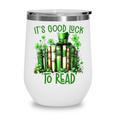 Retro Book Lucky Reading Teacher St Patrick's Day -Adults Small Cotton Blend Polyester Blend Short Sleeve Wine Tumbler Retro Book Lucky Reading Teacher St Patrick's Day -Adults Small Cotton Blend Polyester Blend Short Sleeve Wine Tumbler