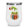 Retro Christmas Ornament Book Christmas Teacher Librarian Wine Tumbler