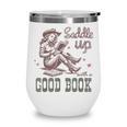 Retro Cowgirl ReadingTee Saddle Up With A Good Book Western Wine Tumbler
