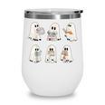 Retro Ghost Reading Books Halloween Bookish Ghost Bookworm Wine Tumbler Retro Ghost Reading Books Halloween Bookish Ghost Bookworm Wine Tumbler
