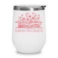 Retro Grow In Grace Wildflower Book Christian Bible Verse Wine Tumbler Retro Grow In Grace Wildflower Book Christian Bible Verse Wine Tumbler