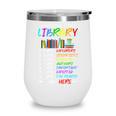 Retro Librarian Book Reader Library Book Reading Wine Tumbler