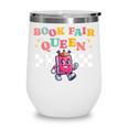 Retro Library Book Fair Queen School Reading Girls Women's Wine Tumbler Retro Library Book Fair Queen School Reading Girls Women's Wine Tumbler
