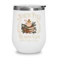 Retro North Pole Reading Club Hot Cocoa Book Lovers Xmas Wine Tumbler