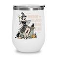 Retro Scary Horror Readers Book Club Spooky Halloween Wine Tumbler