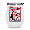 Retro Vampire Book Cover Style Stay Hydrated Halloween Wine Tumbler