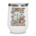 RtY Book Man Graphic Eyes Colorful Art Small Wine Tumbler