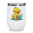 Rubber Duck Reading Book Reader Books Rubber Duckie Wine Tumbler