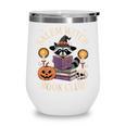 Salem Witch Book Club Bookish Halloween Raccoon Witchcraft Wine Tumbler