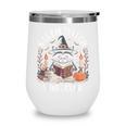 Salem Witch Book Club Raccoon Halloween Wine Tumbler