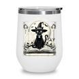 Salem Witch Book Club Vintage Halloween Cat Book Lover Wine Tumbler Salem Witch Book Club Vintage Halloween Cat Book Lover Wine Tumbler