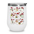Santa Ghost Reading Books Christmas Library Teacher Wine Tumbler