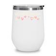 School Librarian Valentines Day Daisy Library Book Lover Wine Tumbler