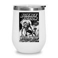 Science Fiction Writer At Work Vintage Book Cover Wine Tumbler