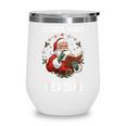 He Sees What You'Ve Been Reading Santa Book Lover Wine Tumbler