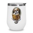 Shih Tzu Book How To Train Your Human Funny Dog Motif Wine Tumbler