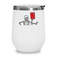 Skeleton Books Read Book Reading Librarian Across America Wine Tumbler