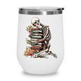 Skeleton Reading Book Halloween Bookworm Bibliophile Reader Wine Tumbler Skeleton Reading Book Halloween Bookworm Bibliophile Reader Wine Tumbler