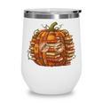 Smart Book Pumpkin Retro Fall Teacher Reading Halloween Wine Tumbler Smart Book Pumpkin Retro Fall Teacher Reading Halloween Wine Tumbler
