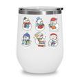 Snowman Reading Book Santa Christmas Bookish Teacher Wine Tumbler Snowman Reading Book Santa Christmas Bookish Teacher Wine Tumbler