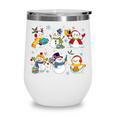 Snowman Reading Books Teacher Christmas Librarian Bookworm Wine Tumbler