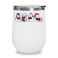 Snowman Reading Books Teacher Librarian Bookworm Christmas Wine Tumbler Snowman Reading Books Teacher Librarian Bookworm Christmas Wine Tumbler