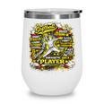 Softball Pitcher Best Traits Brave Retro Pop Comic Book Art Wine Tumbler Softball Pitcher Best Traits Brave Retro Pop Comic Book Art Wine Tumbler