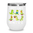 Sorry Can't Books Bye Dinosaur Librarian Bookworm Teacher Wine Tumbler