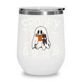 Spooky Book Club Cute Ghost Reading Book Halloween Costume Wine Tumbler