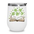 St Patricks Day Book Lover Librarian Reading Saint Pattys Wine Tumbler