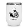Tarot Card Shirt The Reader Tarot Skeleton Reading Book Wine Tumbler