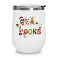 Teacher Read More Books Christmas Reading Bookworm Librarian Wine Tumbler