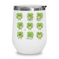 Teacher Reading Shamrock St Patrick’s Day Book Lover Kids Wine Tumbler